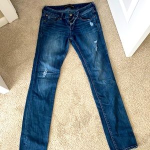 Express, distressed skinny jeans